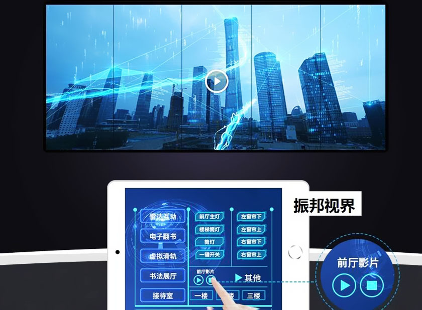 展廳中控系統(tǒng)操作拼接屏